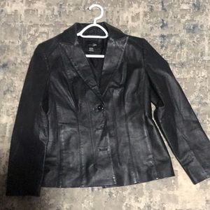 Leather blazer